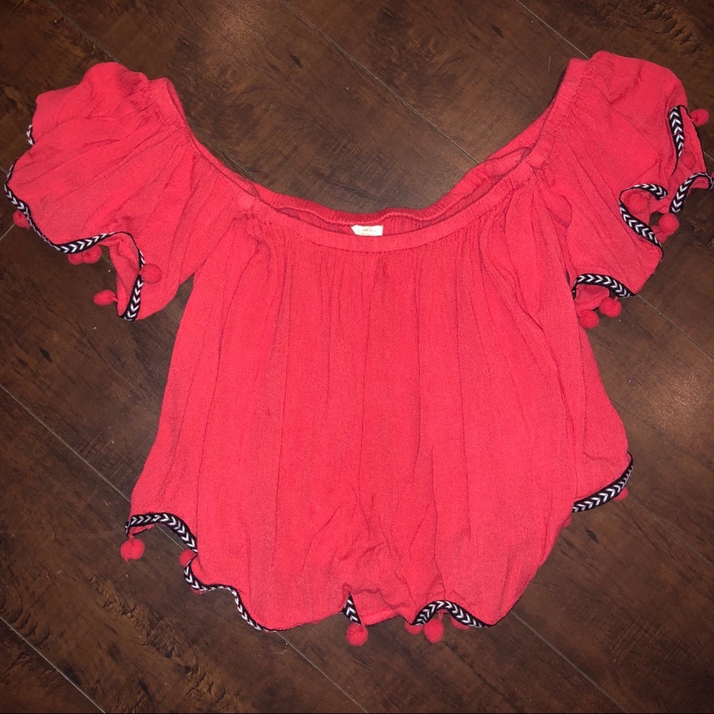 Juniors XS Boho Red/Orange crop top